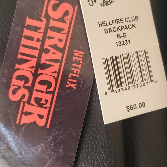 Stranger Things Hellfire Club Large Backpack, New w/Tags!! DISCOUNTED SHIPPING!! - Picture 7 of 7